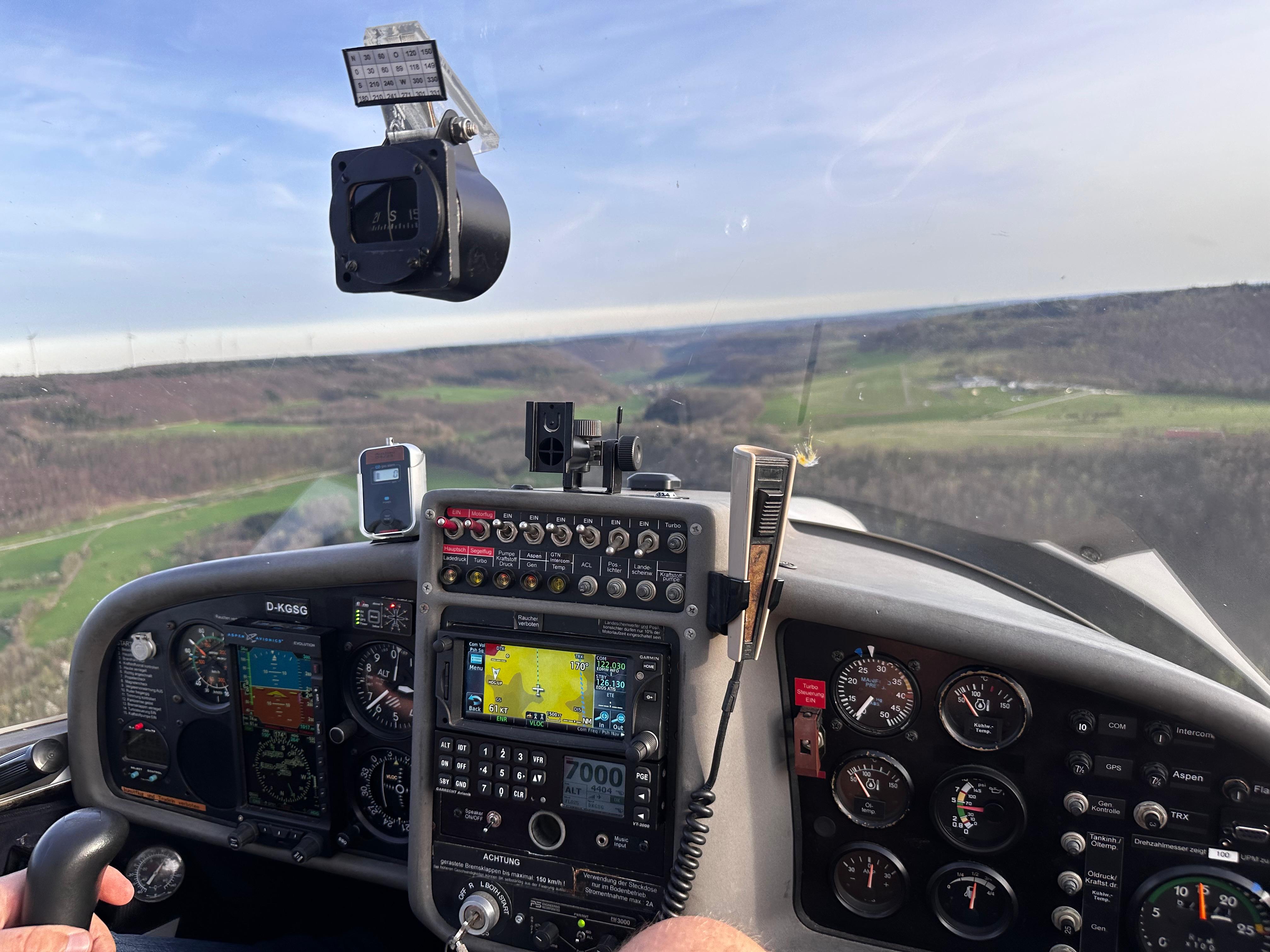 Navigation im Motorsegler
